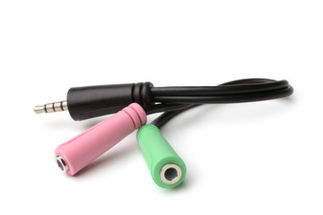 Adapter 3.5mm Stereo Audio Jack (Male) to Dual 3.5mm Jack (Female)