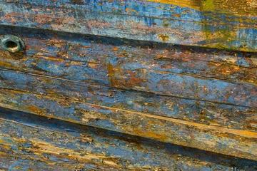 The blue texture of the wood,on my old boat © antoine