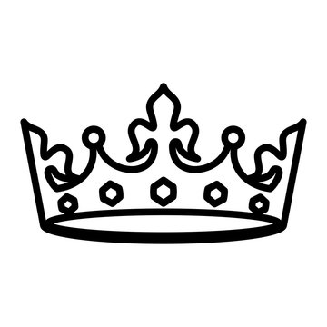 crown jewelry royal monarchy image vector illustration outline