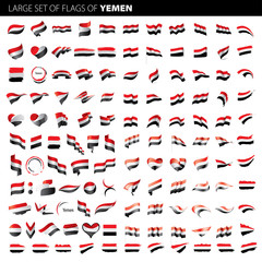 Yemeni flag, vector illustration