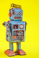 Fototapeta premium A vintage wind up toy robot