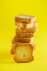 toasts on the yellow background