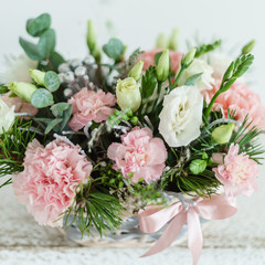 flowers in the basket
