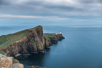 Neist Point lighthouse in the evening light.