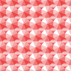 Stock Illustration - Red colored 3D Gemstone Pattern, 3D Illustration, Bright Background.