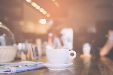 Fototapeta premium hot latte coffee in cafe