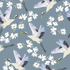crane, pattern, vector, illustration