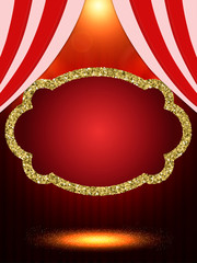  Poster Template with retro casino banner. Design for presentation, concert, show