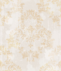 Baroque pattern vintage background Vector. Ornamented texture design. Original textile decors
