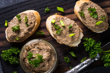 Pate from beef liver. 