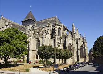 Fototapeta na wymiar St Malo Church in Dinan, France