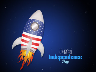 greeting postcard for Independence Day