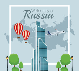 Welcome to russia concept vector illustration graphic design