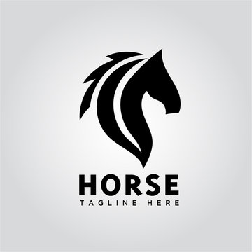 elegant head horse logo