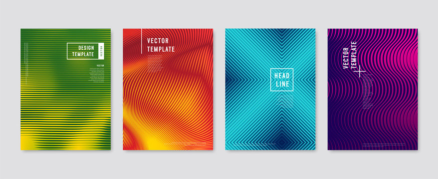 Colorful halftone flyers.