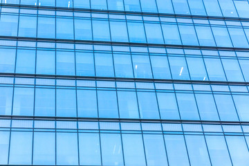 close up of modern glass building