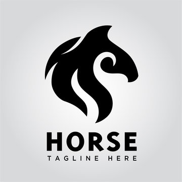 fire head horse logo