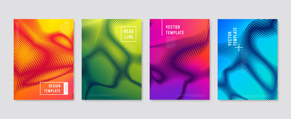 Colorful halftone flyers.