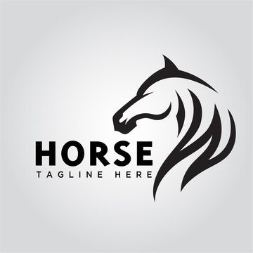 hair head horse logo