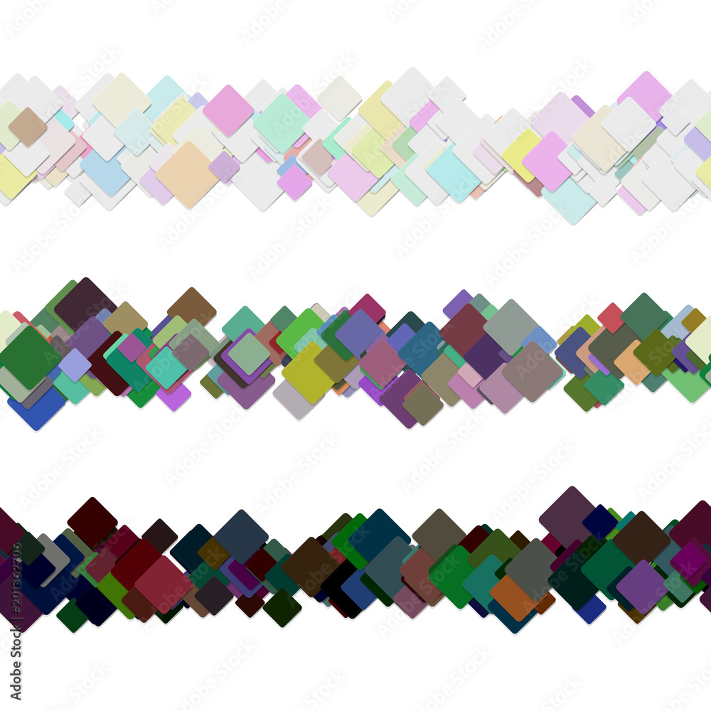 Poster repeatable abstract square pattern page rule line design set - vector graphic decoration elements fr