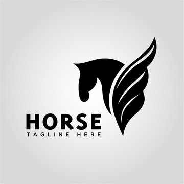 wing pegasus horse logo