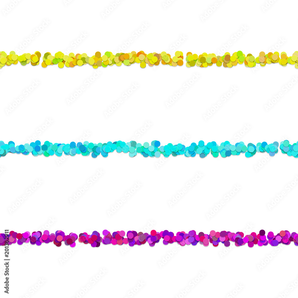 Poster repeatable dot pattern paragraph dividing line design set - vector decoration elements from colored 