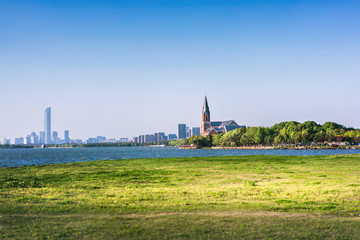 Naklejka premium city skyline in china