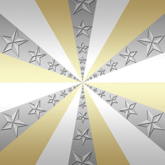 Stock Illustration - Luxury Metallic Gradient Backdrop, Blank Copy Space, 3D Illustration, Modern Background.