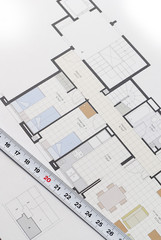 Architectural plan for building a house