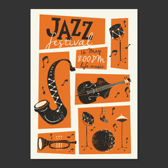 Jazz festival poster  - obrazy, fototapety, plakaty