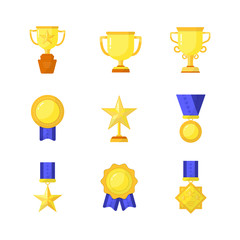 Vector awards flat icons