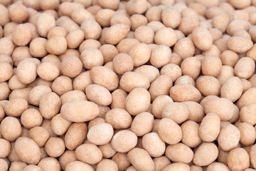 Close up pile of beans snack shooting in studio, background.