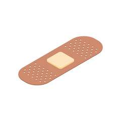 Medical plaster isolated isometric style. Vector illustration