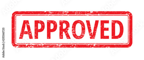 "red stamp with the words approved" Stock image and royaltyfree vector