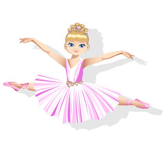 Obraz premium sweet little ballerina in a shiny dress