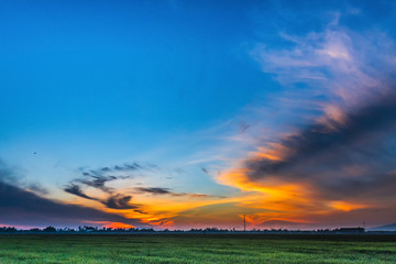 Sunrise at the countryside