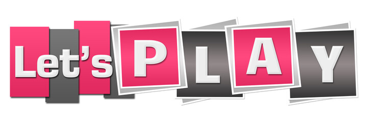 Fototapeta premium Lets Play Pink Grey Stripes Squares 