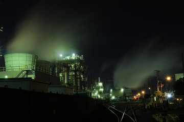 工場夜景　川崎