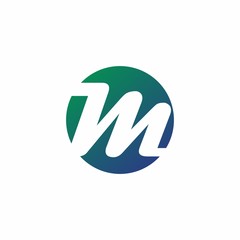 M letter logo design for brand, identity and company