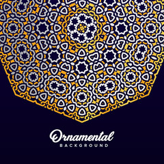 Arabic ornament background baroque in Victorian style. Element for design