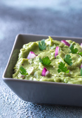 Guacamole in the bowl