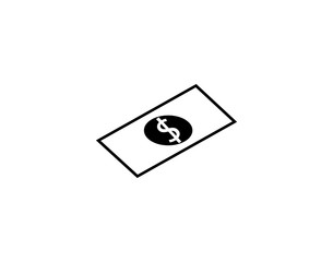 Single dollar money icon 