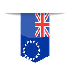 Fototapeta premium Cook Islands Flag Vector Bookmark Icon