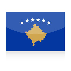 Obraz premium Kosovo Flag Vector Icon