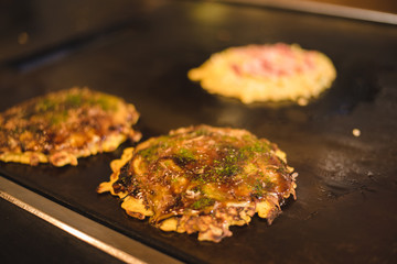 Okonomiyaki. Japanese cuisine throughout Kyoto is heart warming, home made and delicious.