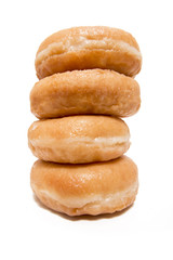 Donuts over white background