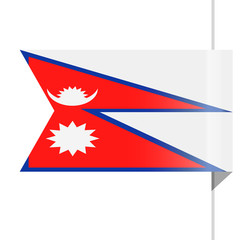 Nepal Flag Vector Bookmark Icon