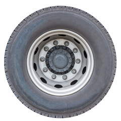 truck wheel isolated on white background