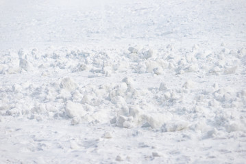Rough snow pattern texture of avalanche downhill slope