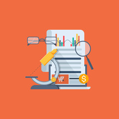 Flat design concept Icons for business, web and mobile services. Business Concepts